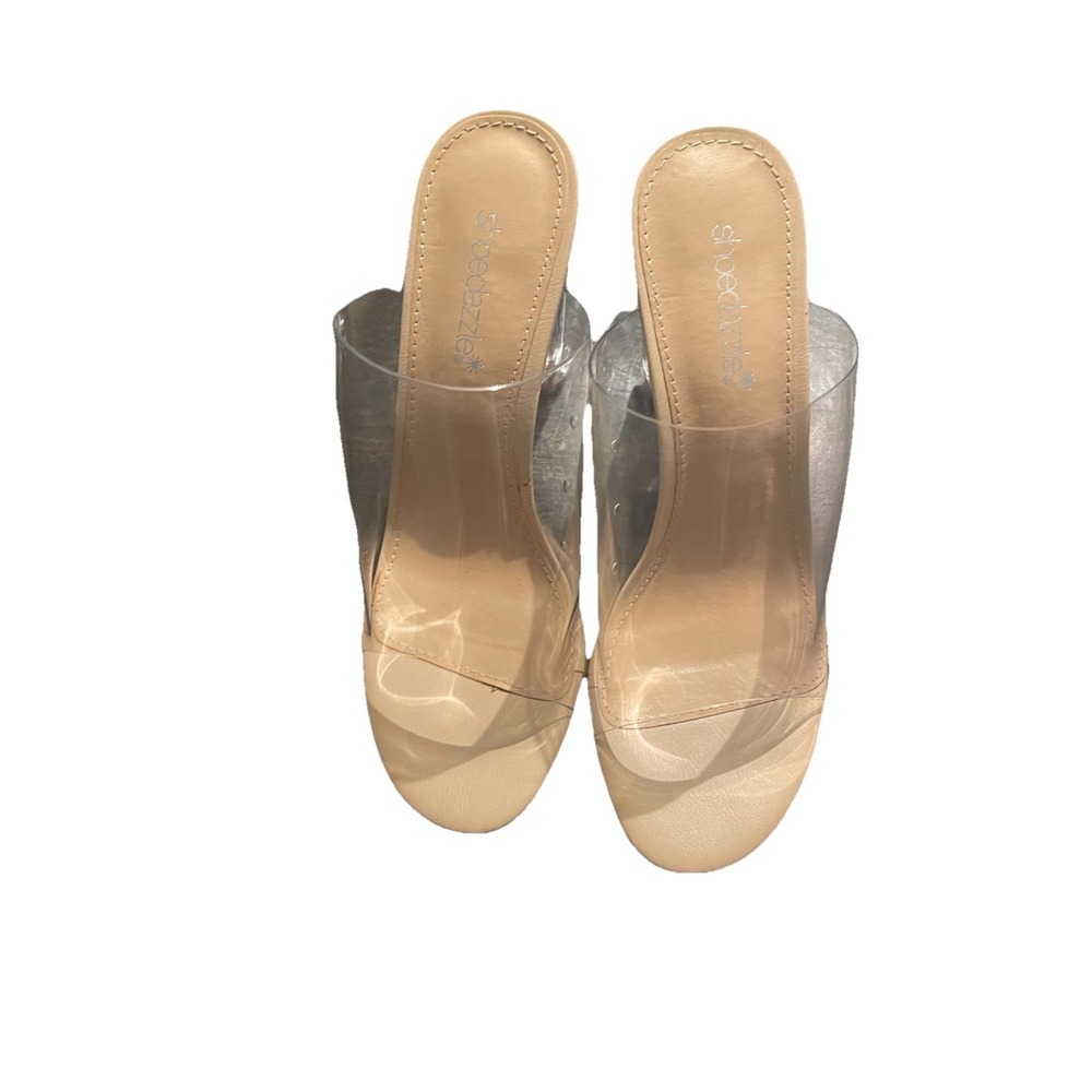 Shoedazzle Clear High Heels Women's Size 7.5 M  Classy Dressy